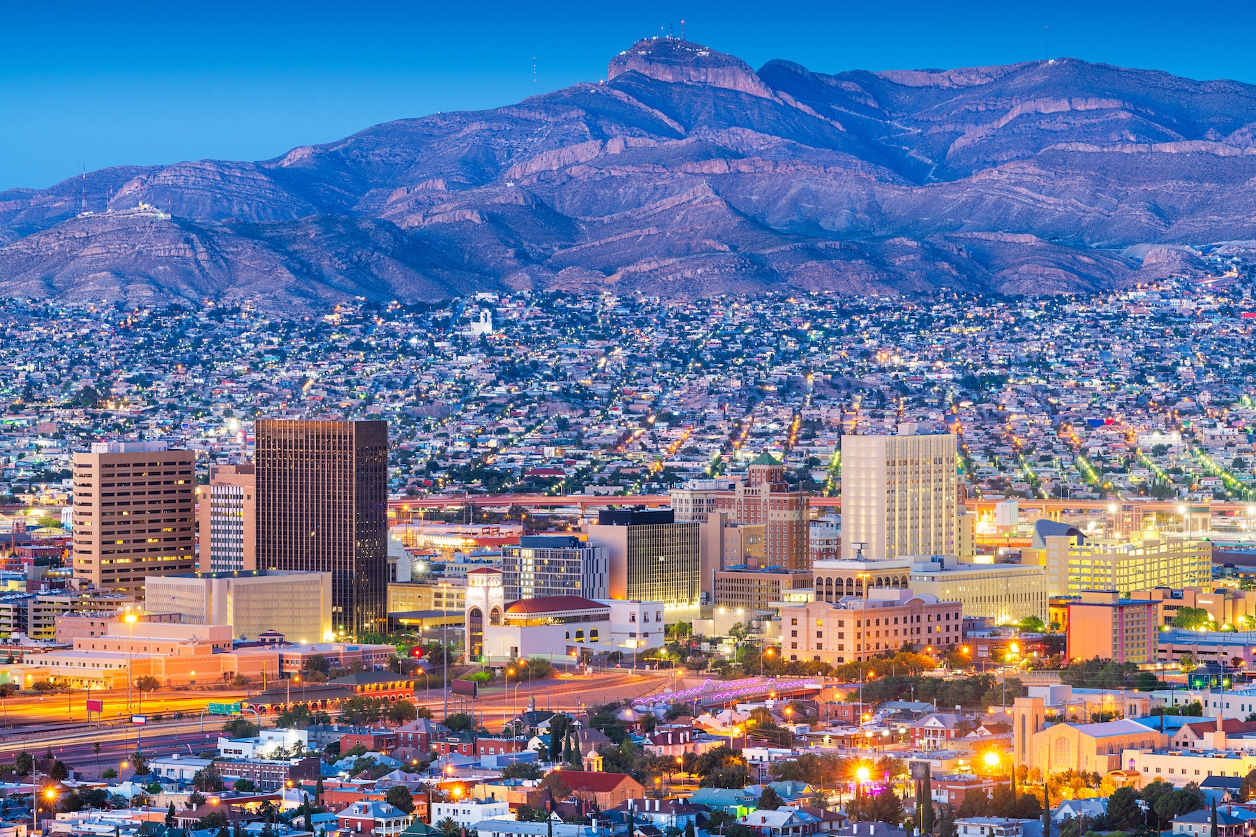 El Paso Skyline. Map