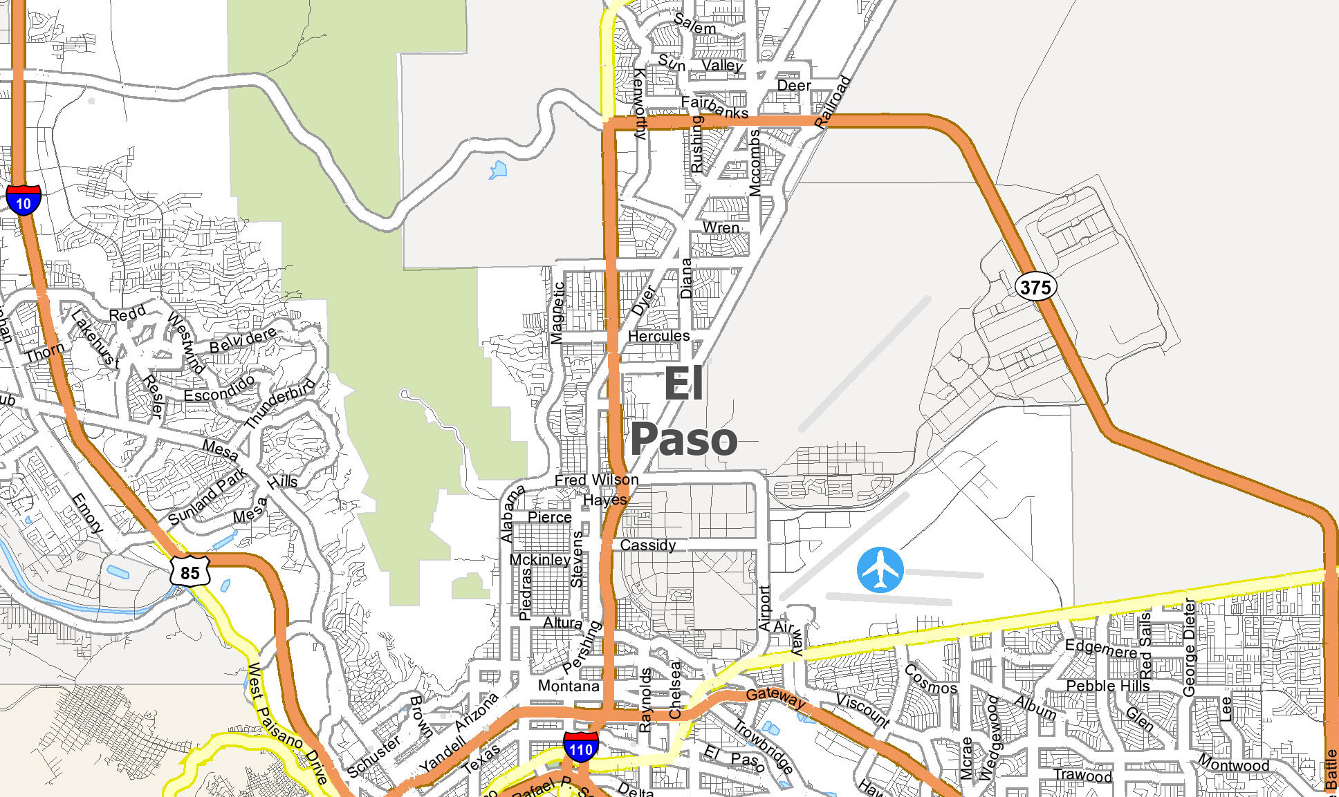 El Paso Rd. Map